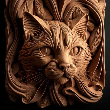 3D модель Фолдекс кошка (STL)
